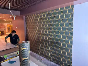 Wallpaper installation project