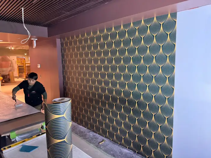 Wallpaper installation project