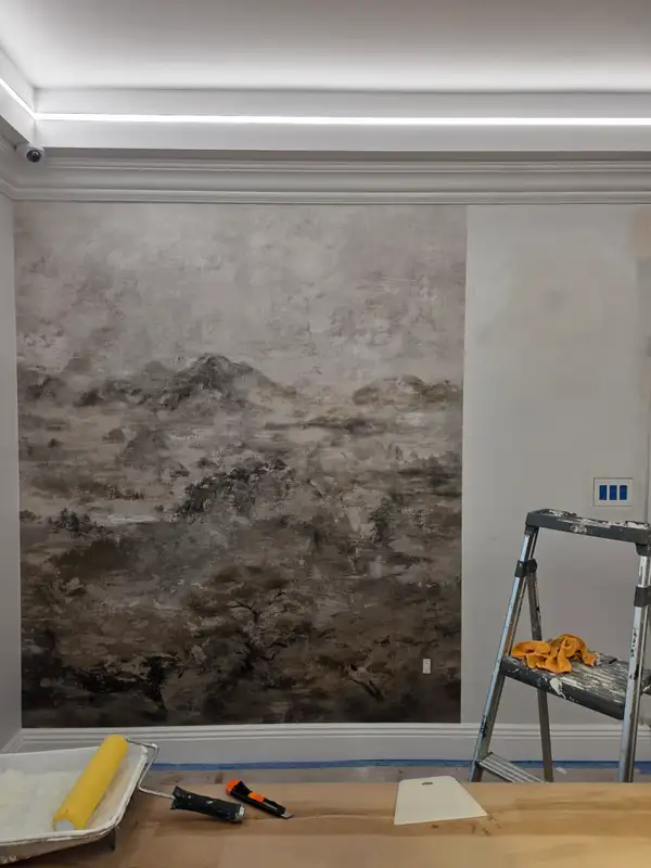 Wallpaper installation project